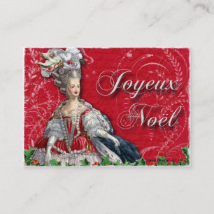 Marie Antoinette julNoel visitkortar Visitkort