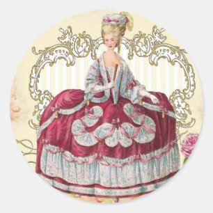 Marie Antoinette-klistermärken, Kuvertsigill Runt Klistermärke