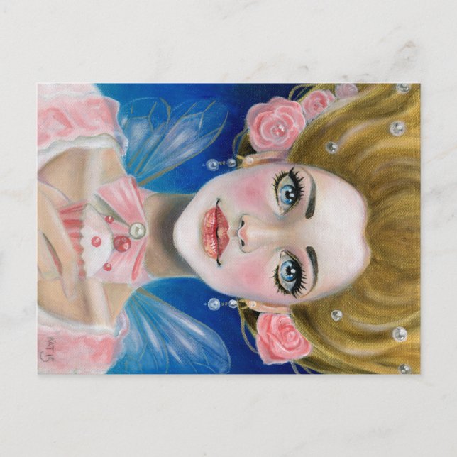 Marie Antoinette Låt dem äta Cupkaka! I Rosa... Vykort (Framsida)