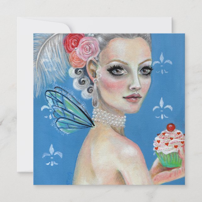 Marie Antoinette Låt dem äta kaka Inbjudningar (Framsida)