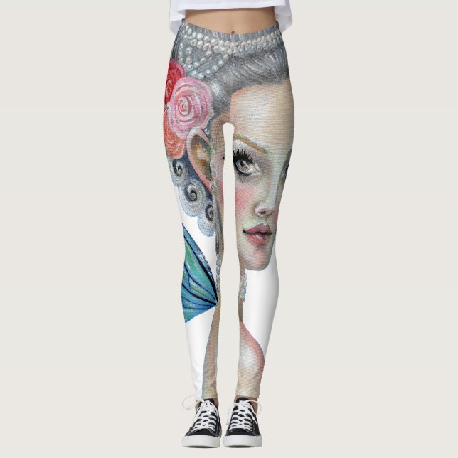 Marie Antoinette Låt dem äta kakor Leggings (Framsida)