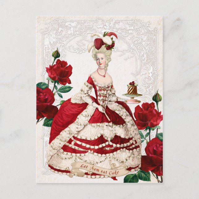 Marie Antoinette Låt dem äta kakor Postcard Vykort (Framsida)
