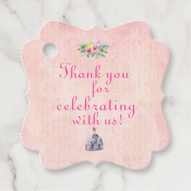 Marie Antoinette ~ Låt oss äta kummel Gåvor Etiketter (Framsida)