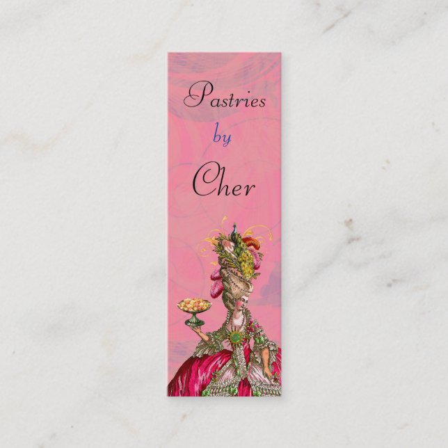 Marie Antoinette låter dem äta kummel, Affärskort Mini Visitkort (Framsida)