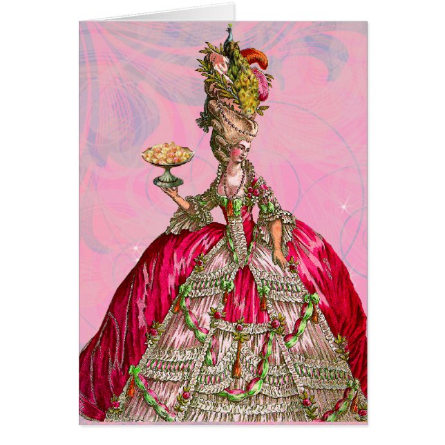Marie Antoinette låter dem äta kummel Hälsningskort (Framsidan)