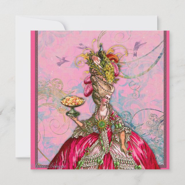 Marie Antoinette låter dem äta kummel Inbjudningar (Framsida)