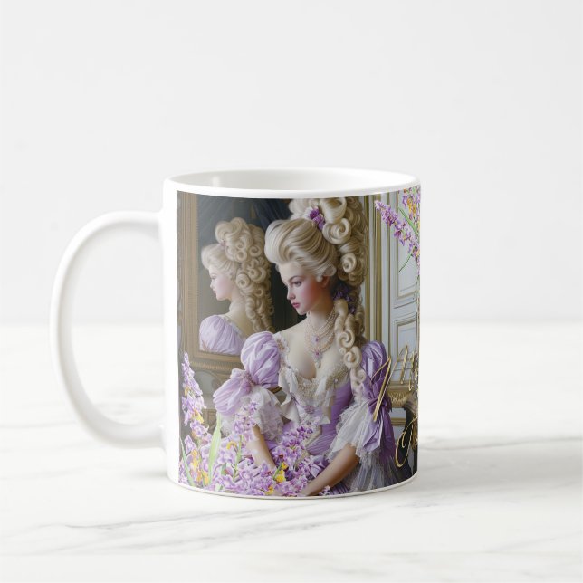 Marie Antoinette lavender Queen Mug Kaffemugg (Vänster)