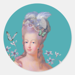 Marie Antoinette Lets Eat Cake Birthday Runt Klistermärke