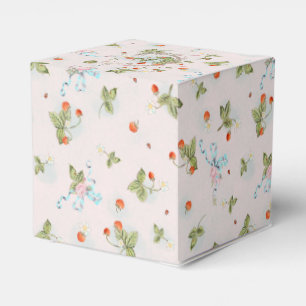 Marie Antoinette Liten Rosa Jordgubbs Favor Box Presentaskar
