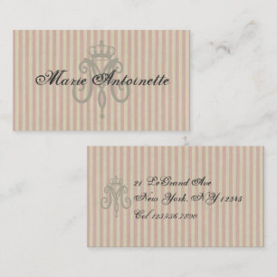 Marie Antoinette-Logotypen - Affärskortet Visitkort