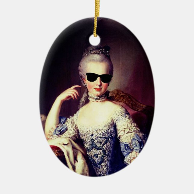 ♥ Marie-Antoinette Marie Antoinette crazy Kitsch ♥ Julgransprydnad Keramik (Framsidan)