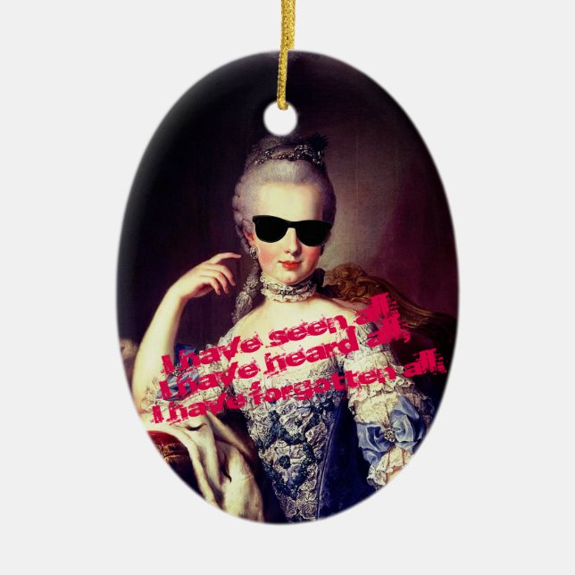 ♥ Marie-Antoinette Marie Antoinette crazy Kitsch ♥ Julgransprydnad Keramik (Framsidan)