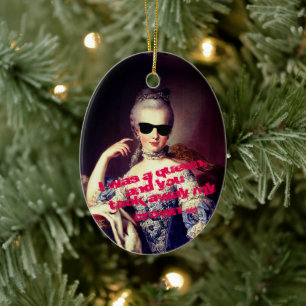 ♥ Marie-Antoinette Marie Antoinette galen Kitsch ♥ Julgransprydnad Keramik