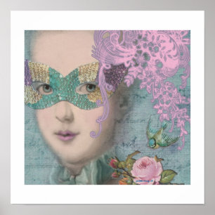 Marie Antoinette maskeradaffisch Poster