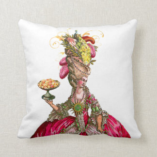 Marie Antoinette med Cakes och Peacock Kudde