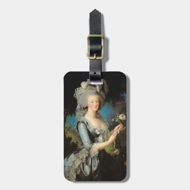 Marie Antoinette med en ro, 1783 Bagagebricka (Vertikal Framsida)