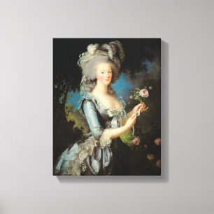 Marie Antoinette med en ro, 1783 Canvastryck