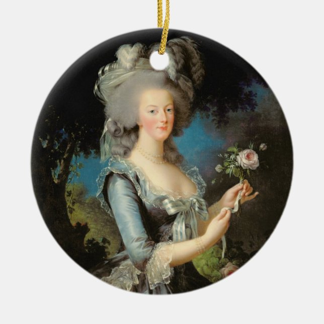 Marie Antoinette med en ro, 1783 Julgransprydnad Keramik (Framsidan)