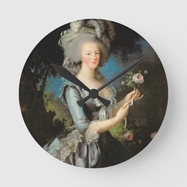 Marie Antoinette med en ro, 1783 Rund Klocka (Framsida)