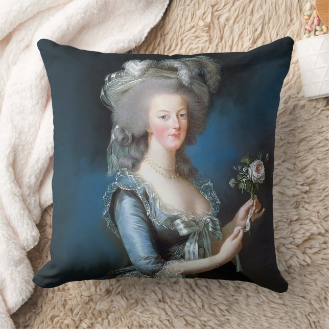 Marie Antoinette med en ros Kudde (Filt)