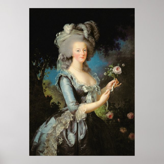 Marie Antoinette med Ro, 1783 Poster (Framsidan)