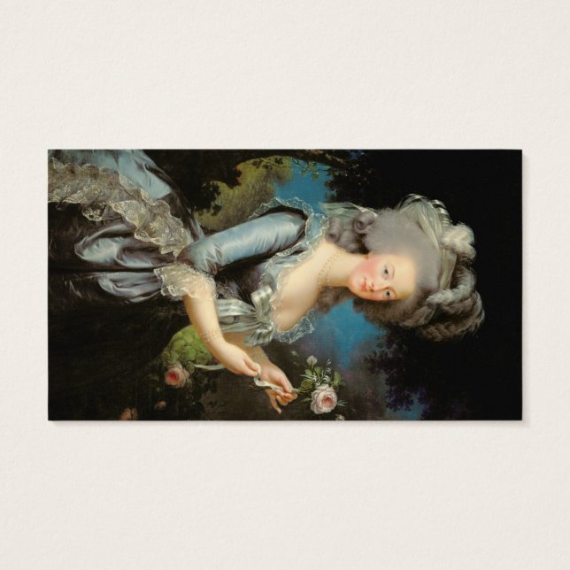Marie Antoinette med Ro, 1783 Visitkort (Baksidan)