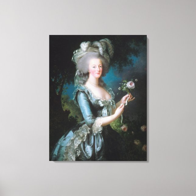 Marie Antoinette med Ro av Elisabeth Le Brun Canvastryck (Framsida)