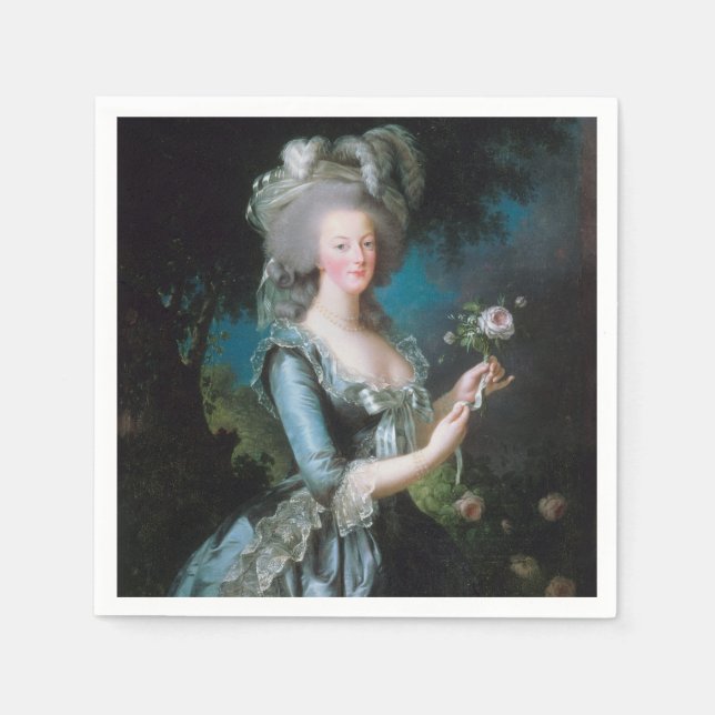 Marie Antoinette med Ro av Elisabeth Le Brun Pappersservett (Framsidan)