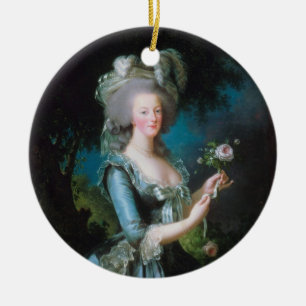 Marie-Antoinette med ron av Elisabet Lebrun Julgransprydnad Keramik