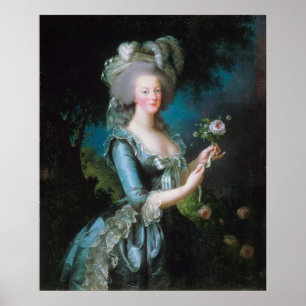 Marie-Antoinette med ron av Elisabet Lebrun Poster