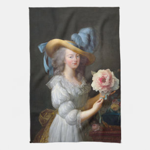 Marie Antoinette med Rosa Anemone Flower Kökshandduk