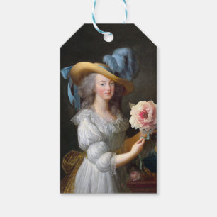 Marie Antoinette med Rosa Anemone Flower Presentetikett