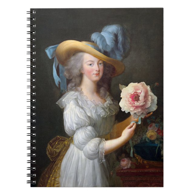 Marie Antoinette med rosa peony Anteckningsbok (Framsidan)