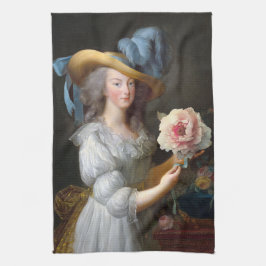 Marie Antoinette med rosa peony Kökshandduk