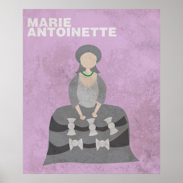 Marie Antoinette:Minimalistisk historisk Figurer P Poster (Framsidan)