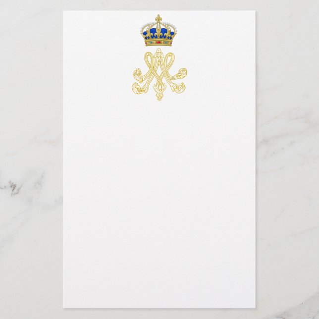 Marie Antoinette Monogram Brevpapper (Framsida)