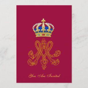 Marie Antoinette Monogram Inbjudningar