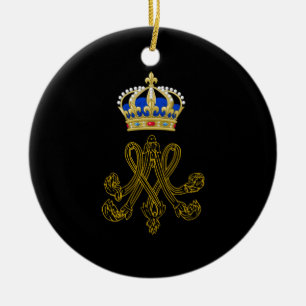 Marie Antoinette Monogram Julgransprydnad Keramik