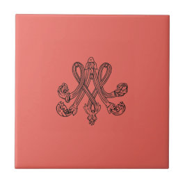 Marie Antoinette – Monogramm – Monogram initials Kakelplatta