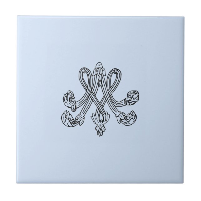 Marie Antoinette – Monogramm – Monogram initials Kakelplatta (Framsidan)