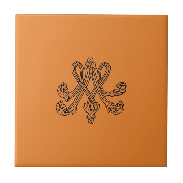 Marie Antoinette – Monogramm – Monogram initials Kakelplatta (Framsidan)