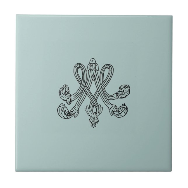 Marie Antoinette – Monogramm – Monogram initials Kakelplatta (Framsidan)
