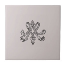 Marie Antoinette – Monogramm – Monogram initials Kakelplatta