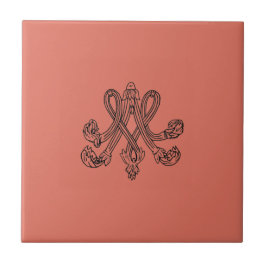 Marie Antoinette – Monogramm – Monogram initials Kakelplatta