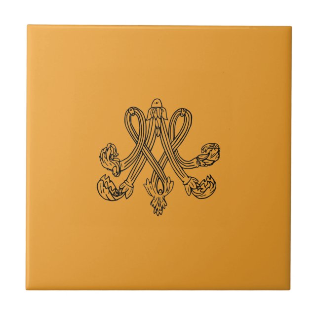 Marie Antoinette – Monogramm – Monogram initials Kakelplatta (Framsidan)