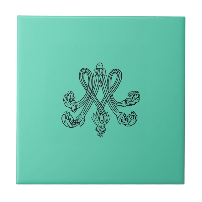 Marie Antoinette – Monogramm – Monogram initials Kakelplatta (Framsidan)