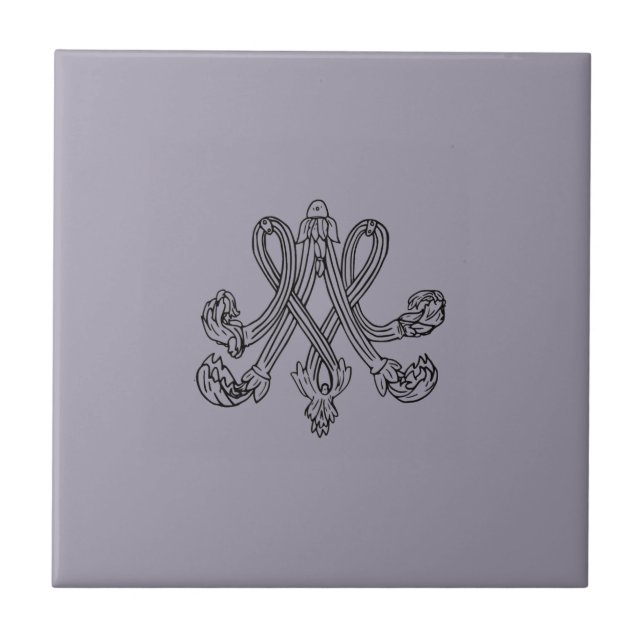 Marie Antoinette – Monogramm – Monogram initials Kakelplatta (Framsidan)