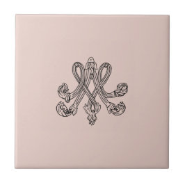 Marie Antoinette – Monogramm – Monogram initials Kakelplatta