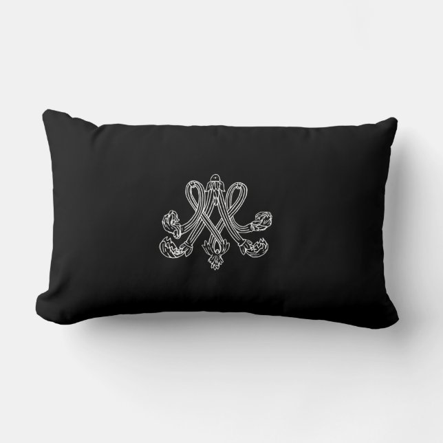 Marie Antoinette – Monogramm – Monogram initials Lumbarkudde (Framsida)