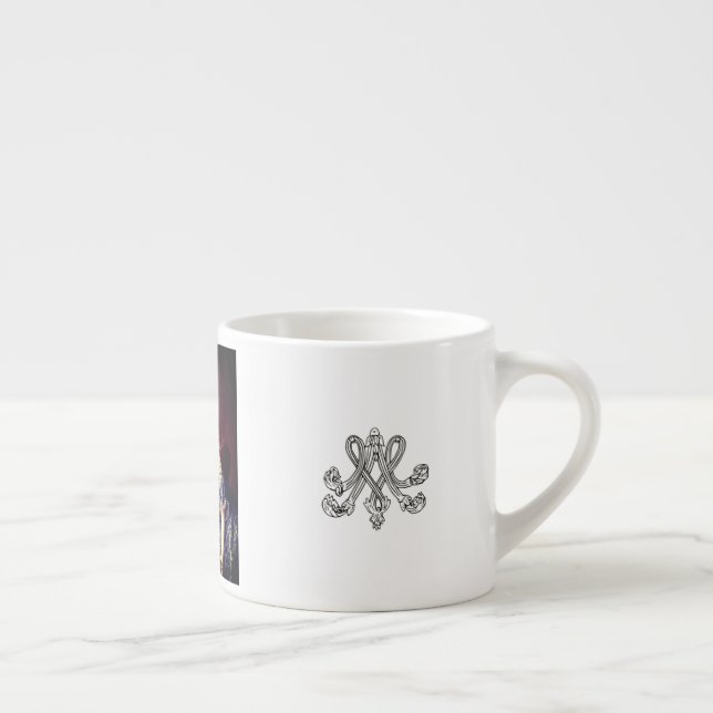 Marie Antoinette Monogramm– Royal Monogram Espressomugg (Höger)
